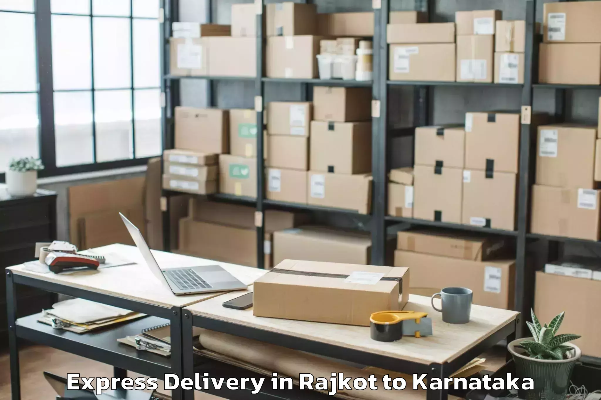 Discover Rajkot to Manginhal Express Delivery